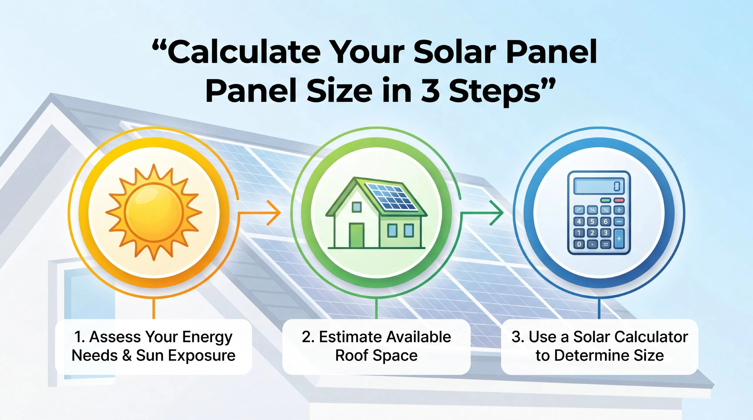 Solar panel size calculation
