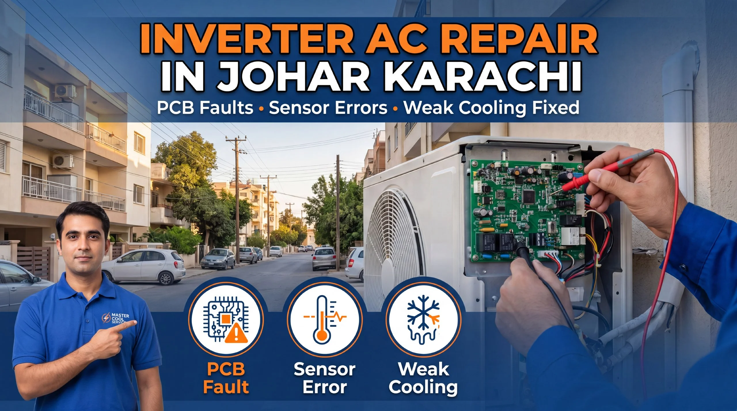 Inverter AC repair in Johar Karachi