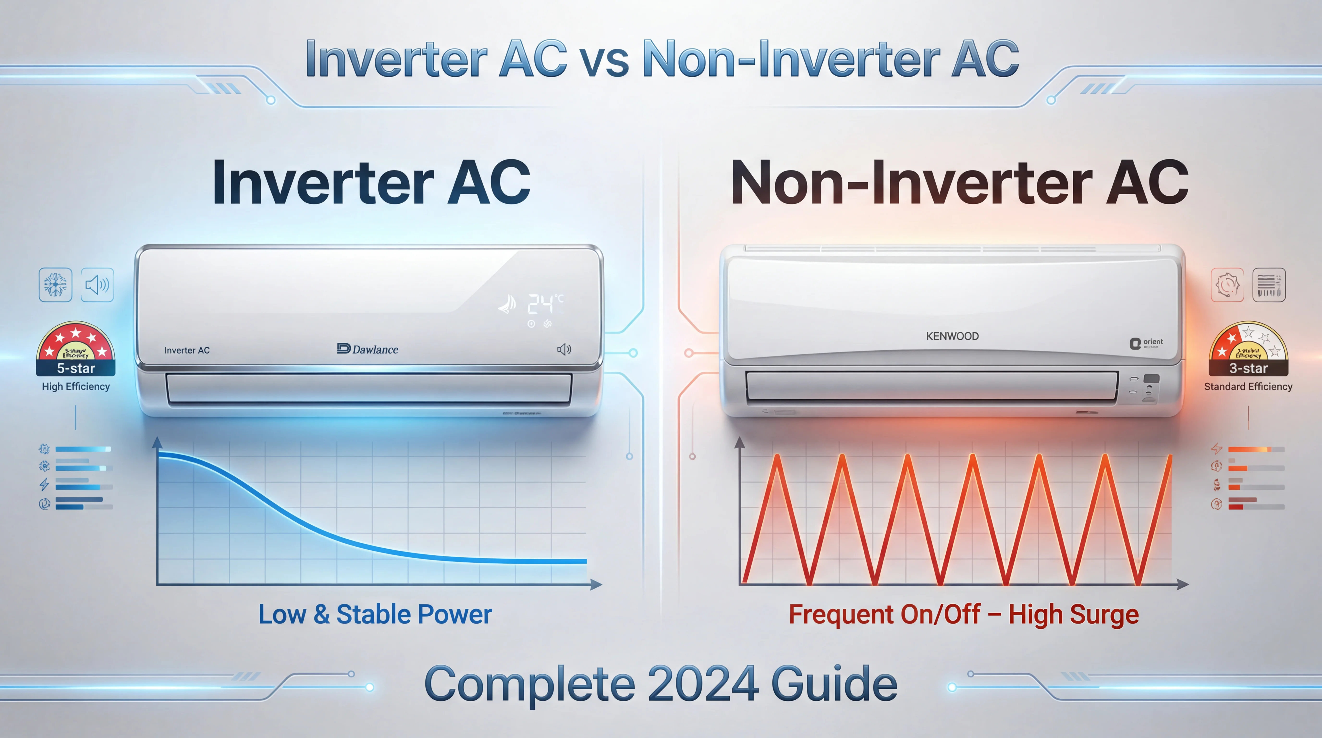 Inverter vs non-inverter AC comparison