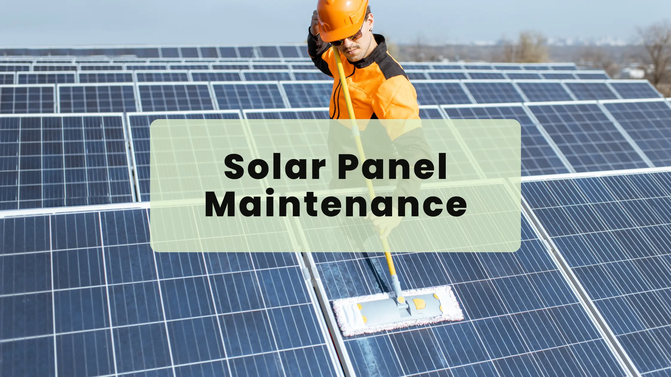 Solar panel maintenance